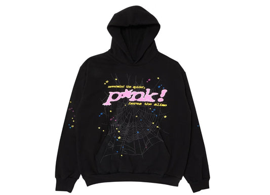 Sp5der Black P*NK Hoodie