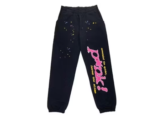 Sp5der Black P*NK Sweatpants